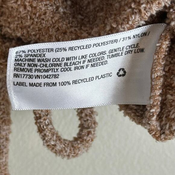 Wild Fable Cozy Brown V-Neck Ruched Knit Sweater - Picture 6 of 6